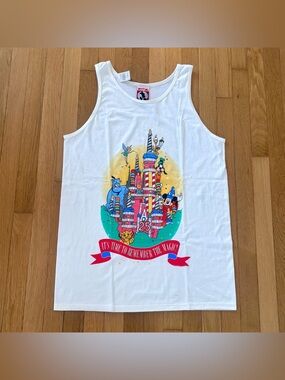 Vintage Disney World Mickey Inc Tank Shirt 25th Anniversary 1996 Made In USA L
